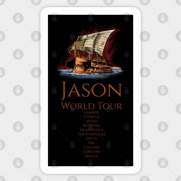 Jason World Tour - Ancient Greek Mythology - The Argonauts Sticker by Styr Designs